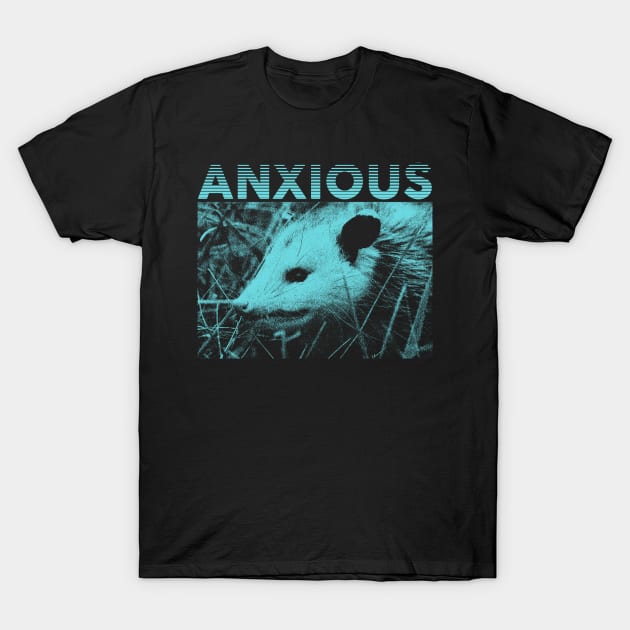 Anxious Opossum T-Shirt by giovanniiiii